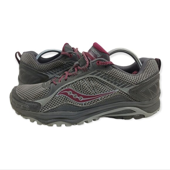 Saucony Grid Excursion TR9 Trail Running Shoes Gray Women Saucony Excursion TR9 Susan G. Komen Women’s Running Shoes S15259-13 Size 9